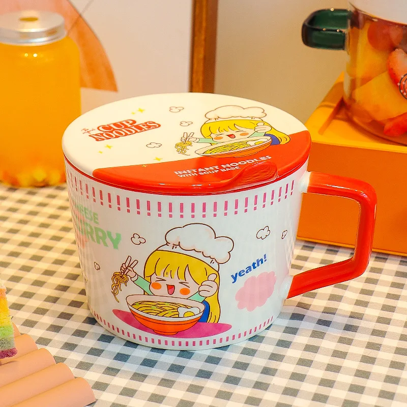 만화 인스턴트 라면 그릇 뚜껑 포함 950ml 샐러드  - Dim Sum Basket 리뷰 및 가격